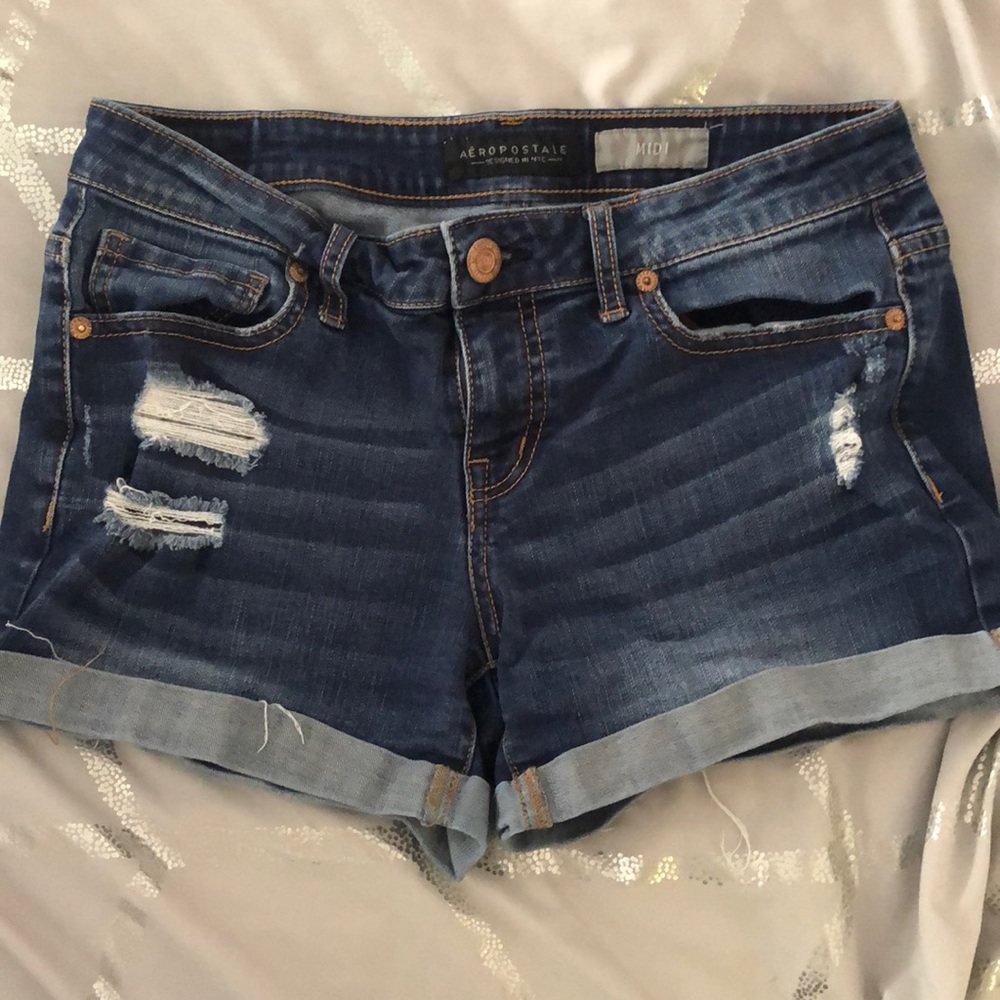 ripped jean shorts